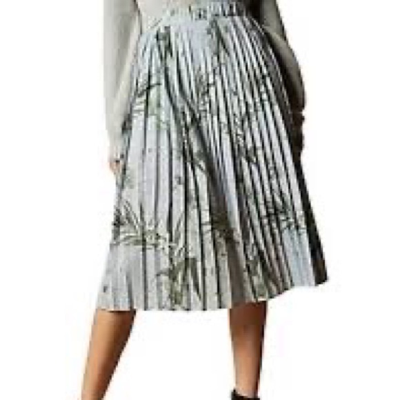 #028. Ted Baker London Estie Highland pleated floral print 🌴 midi skirt - Picture 2 of 12